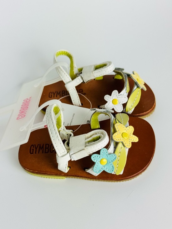 Gymboree White & Yellow Flower Baby Sandals Size 1 Vintage - Picture 2 of 5